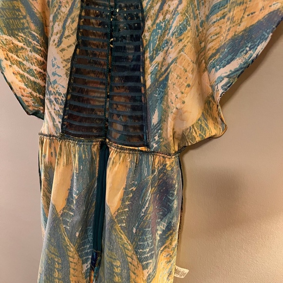 Free People Mini Dress W/ Zipper & 5 Button Mesh Back And Side Pockets--Size 4 l - Picture 12 of 14